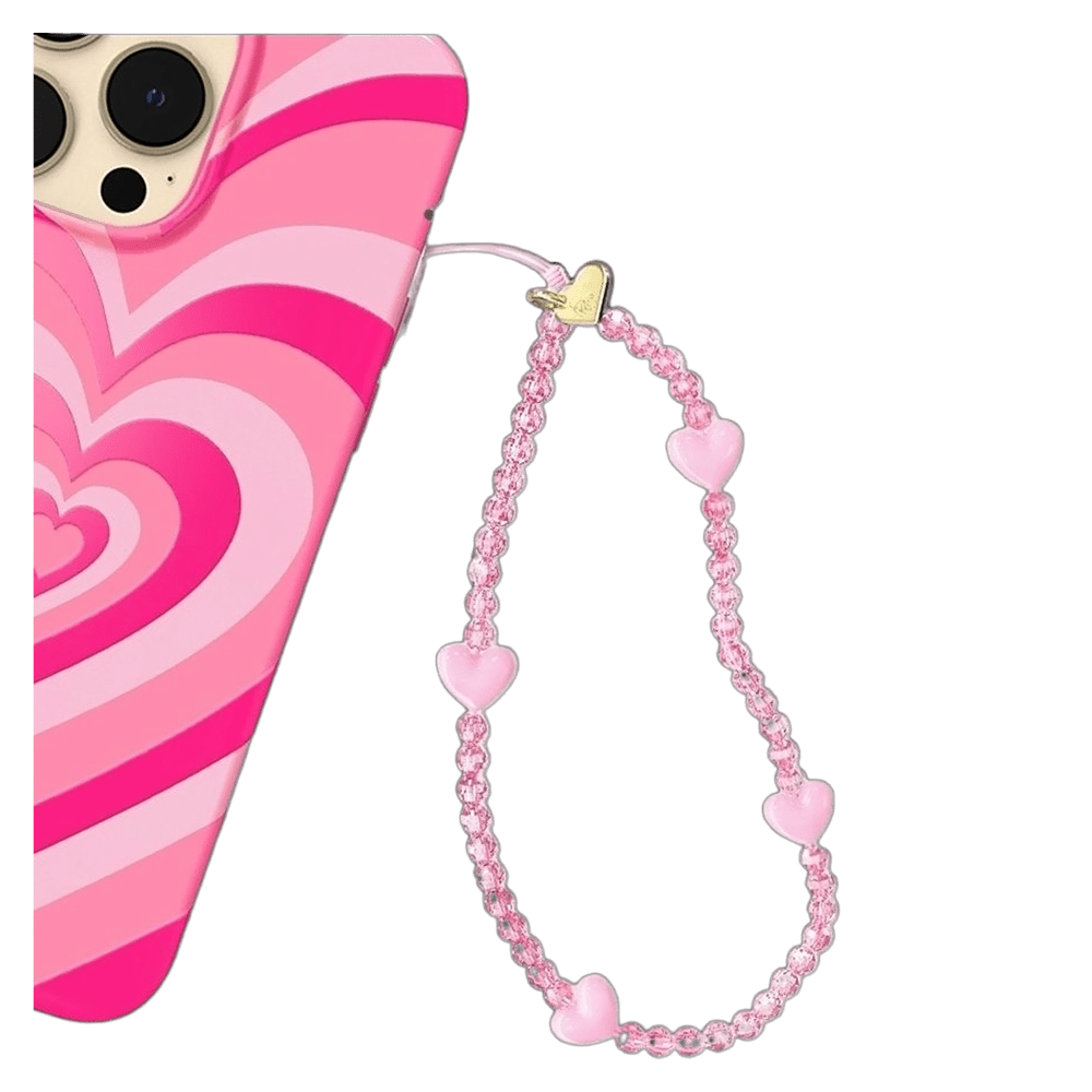 Wholesale cell phone accessory VELVET CAVIAR - Phone Charm - Pink Heart