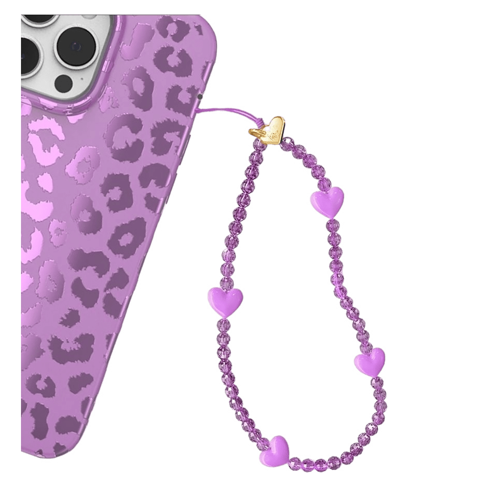 Wholesale cell phone accessory Velvet Caviar - Phone Charm - Purple Heart