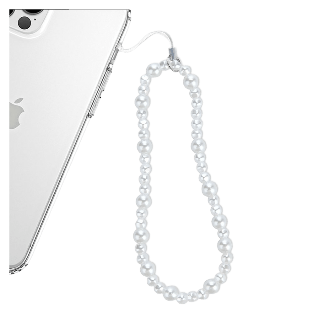 Wholesale cell phone accessory VELVET CAVIAR - Phone Charm - White Pearl