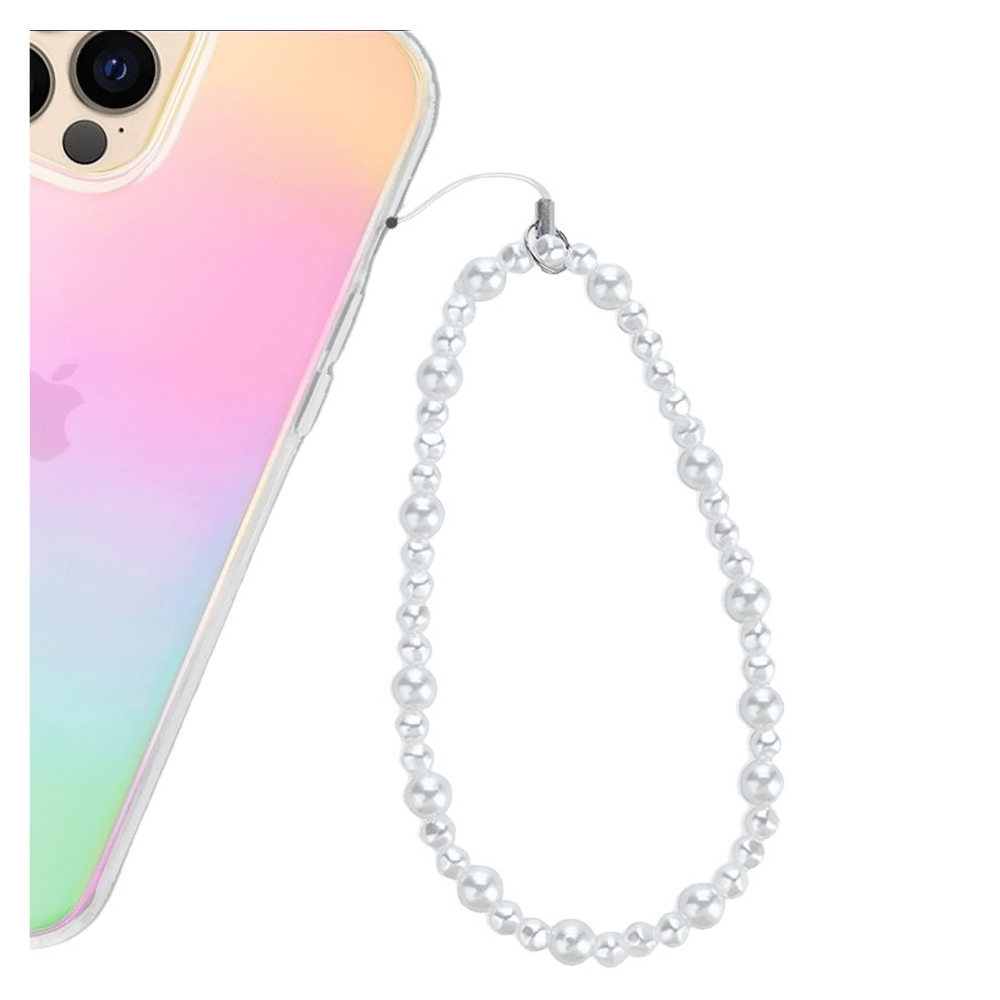 Wholesale cell phone accessory VELVET CAVIAR - Phone Charm - White Pearl