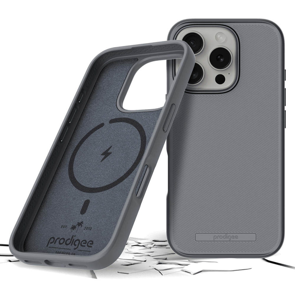 Wholesale cell phone accessory prodigee - Solid MagSafe Case for Apple iPhone 16 Pro - Pewter