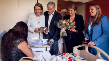 Fête des Mères Polyclinique Majorelle Nancy Visite du Maire de Nancy