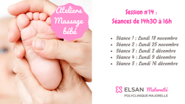 Ateliers massage bébé Materniteam Polyclinique Majorelle Nancya