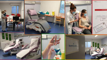 COVID 19 - 1ère session de vaccination à la clinique Ambroise Paré