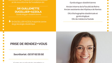 Arrivée du Dr Guillemette  DUCELLIER-AZZOLA, Gynécologue-obstétricienne - Hôpital Privé Océane - Vannes