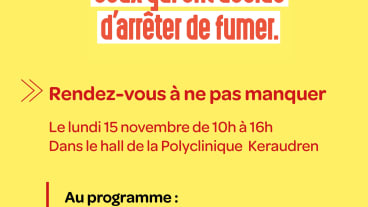 Journée de prévention Mois sans tabac, 15 novembre 2021 - CHP Brest