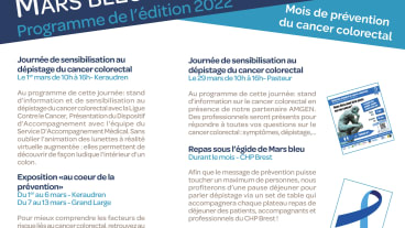 Mars bleu - dépistage du cancer colorectal - chp brest