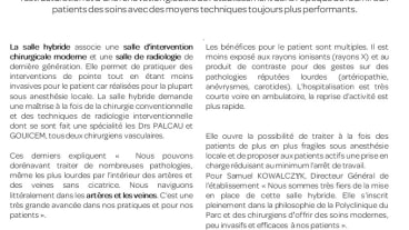 Une salle hybride High-tech pour la chirurgie vasculaire 