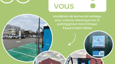 Des recharges électriques à disposition à la Clinique Esquirol Saint Hilaire - ELSAN  à Agen