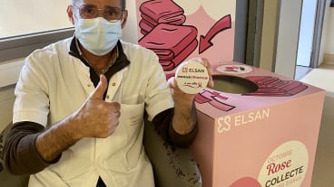 Boite pour don de tissus pour l'association Cantal cœur 15 