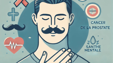 Illustration d'un homme qui soutient Movember