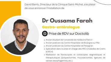 arrivée Dr Farah à prades gastro-entérologue