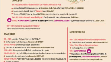 Programme octobre rose 2025