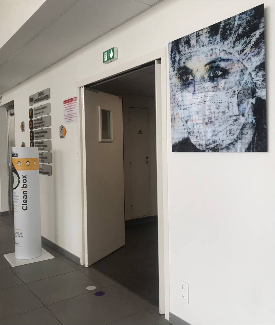 Tableau "Hommage" hall de la clinique