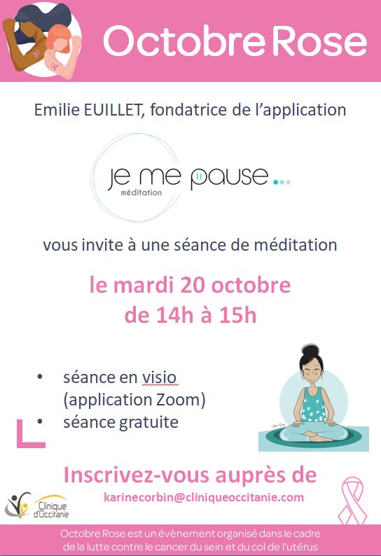 Affiche Octobre Rose Méditation