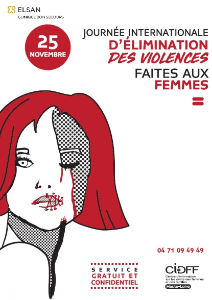 Affiche elsan lutte des violences faites aux femmes Clinique Bon Secours