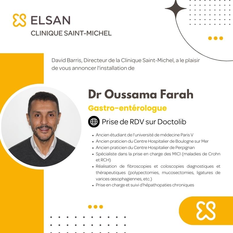 arrivée Dr Farah gasrto-entérologue
