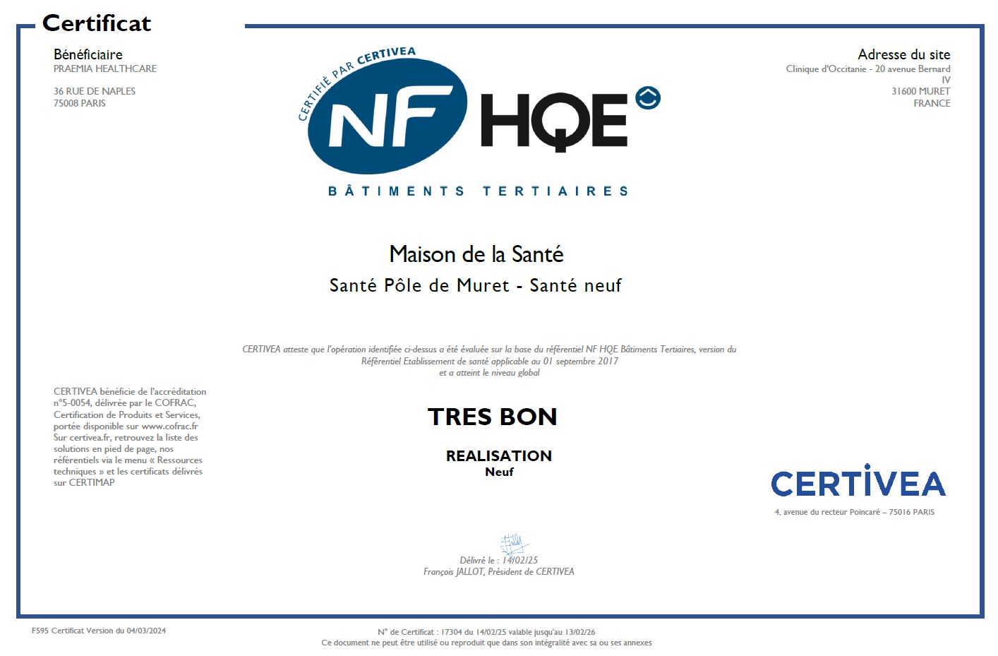 Certificat HQE