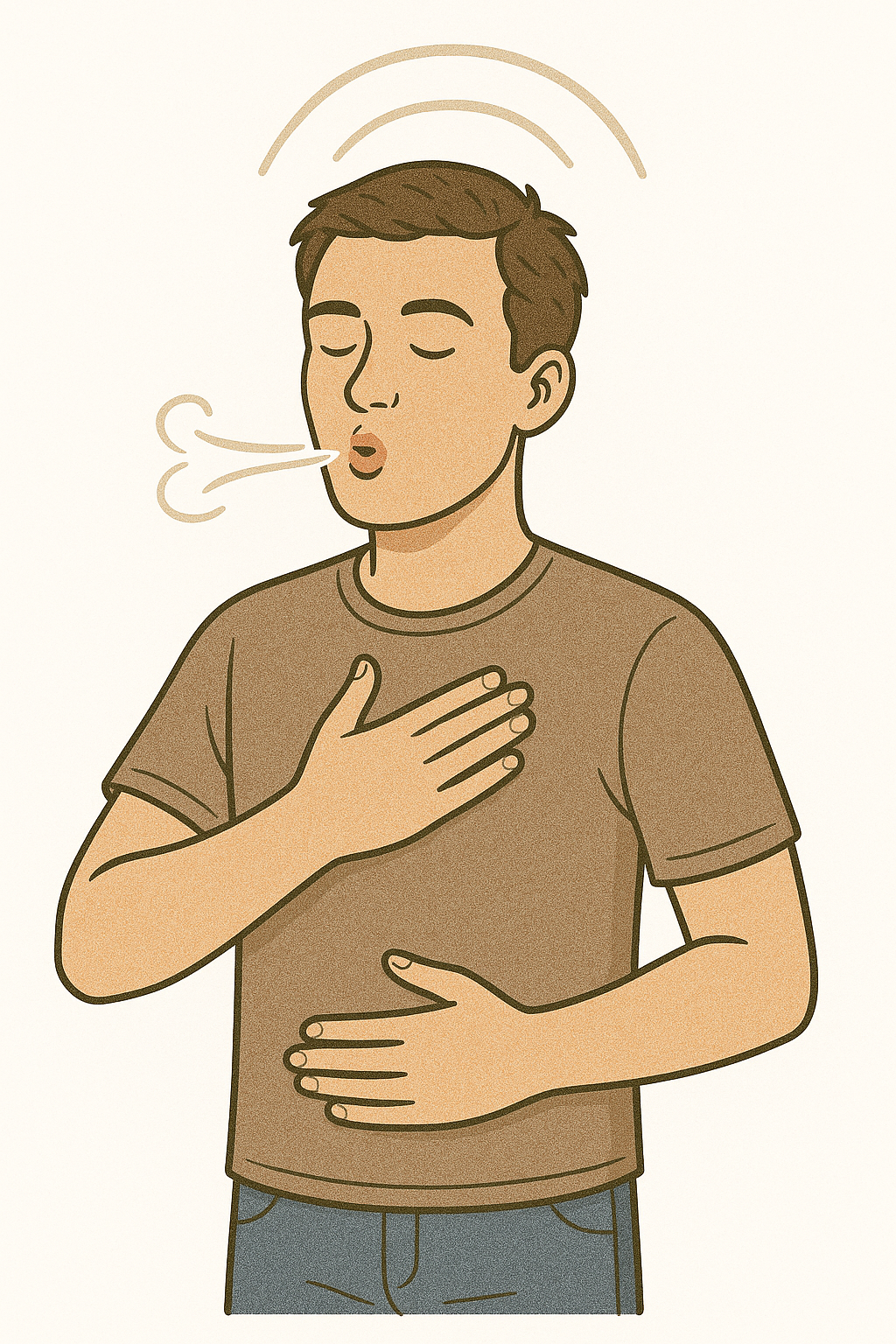 illustration technique de respiration contre le stress