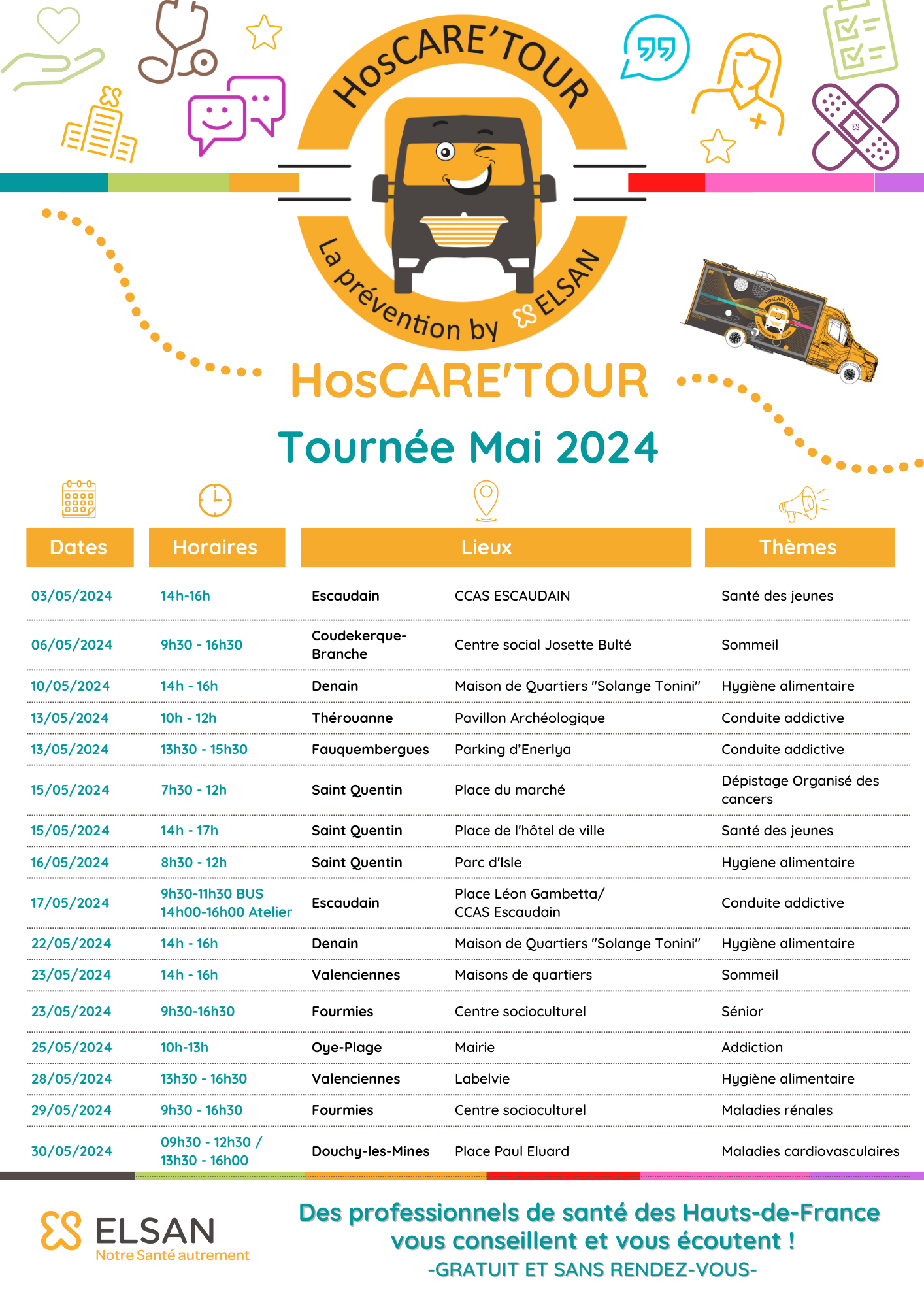 tournée mai 2024 hoscare tour