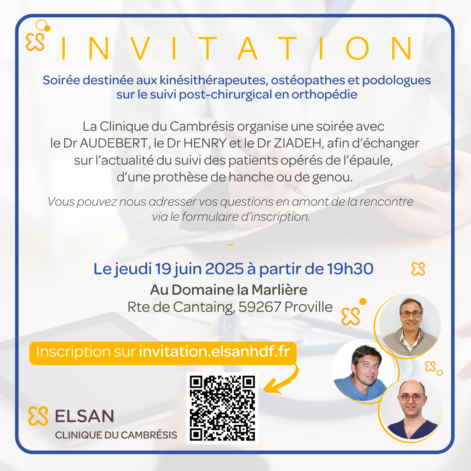 Invitation orthopédie cambrais
