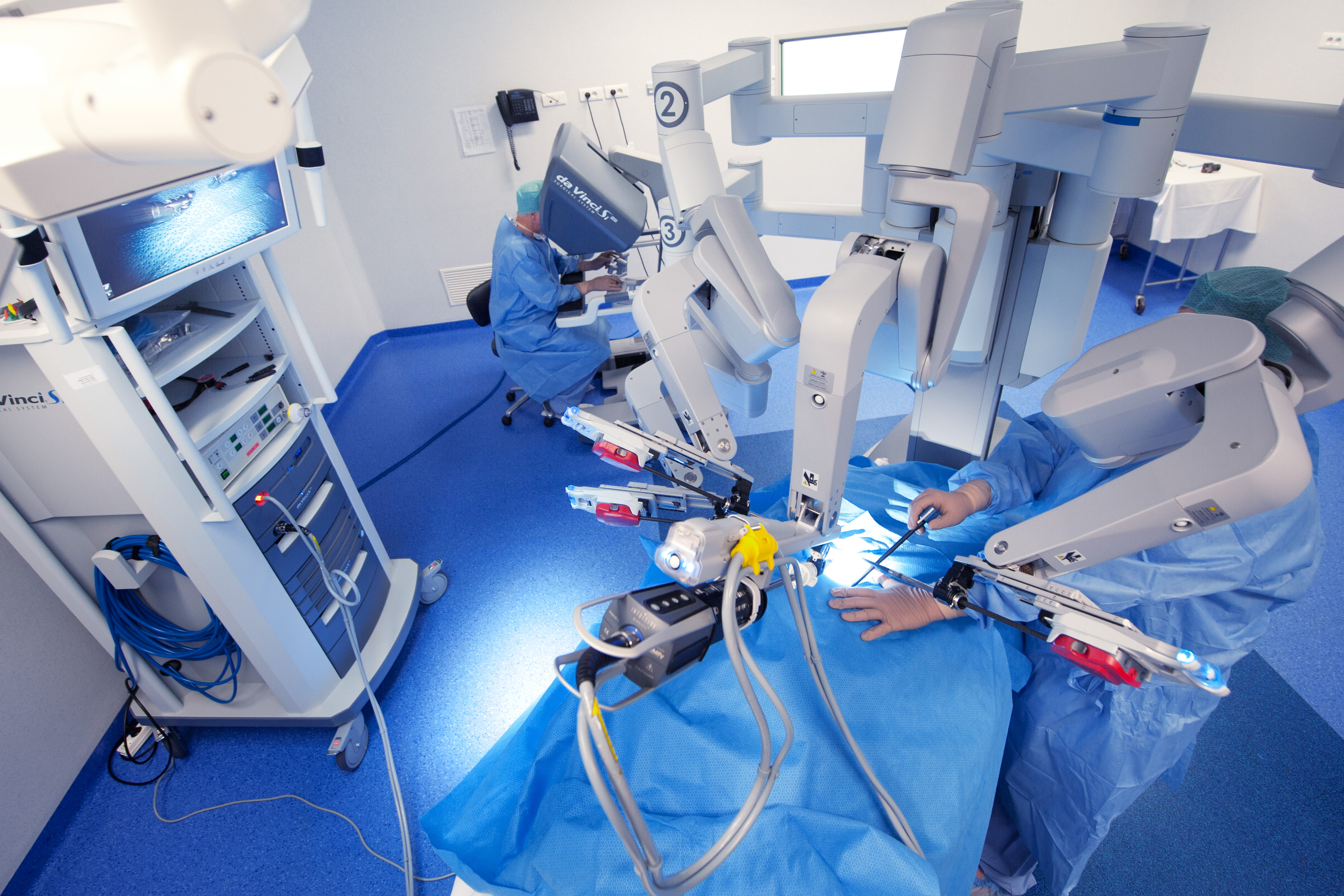 Robot Da Vinci à l' Institut de cancérologie du Hainaut à Valenciennes