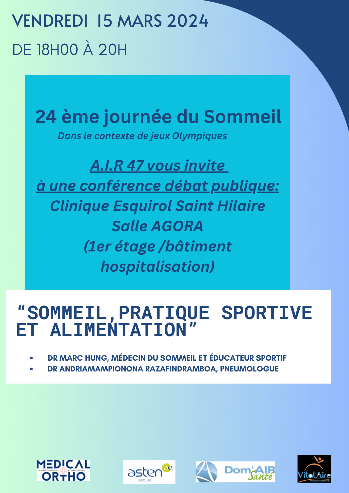 conférence sommeil sport et alimentation air47