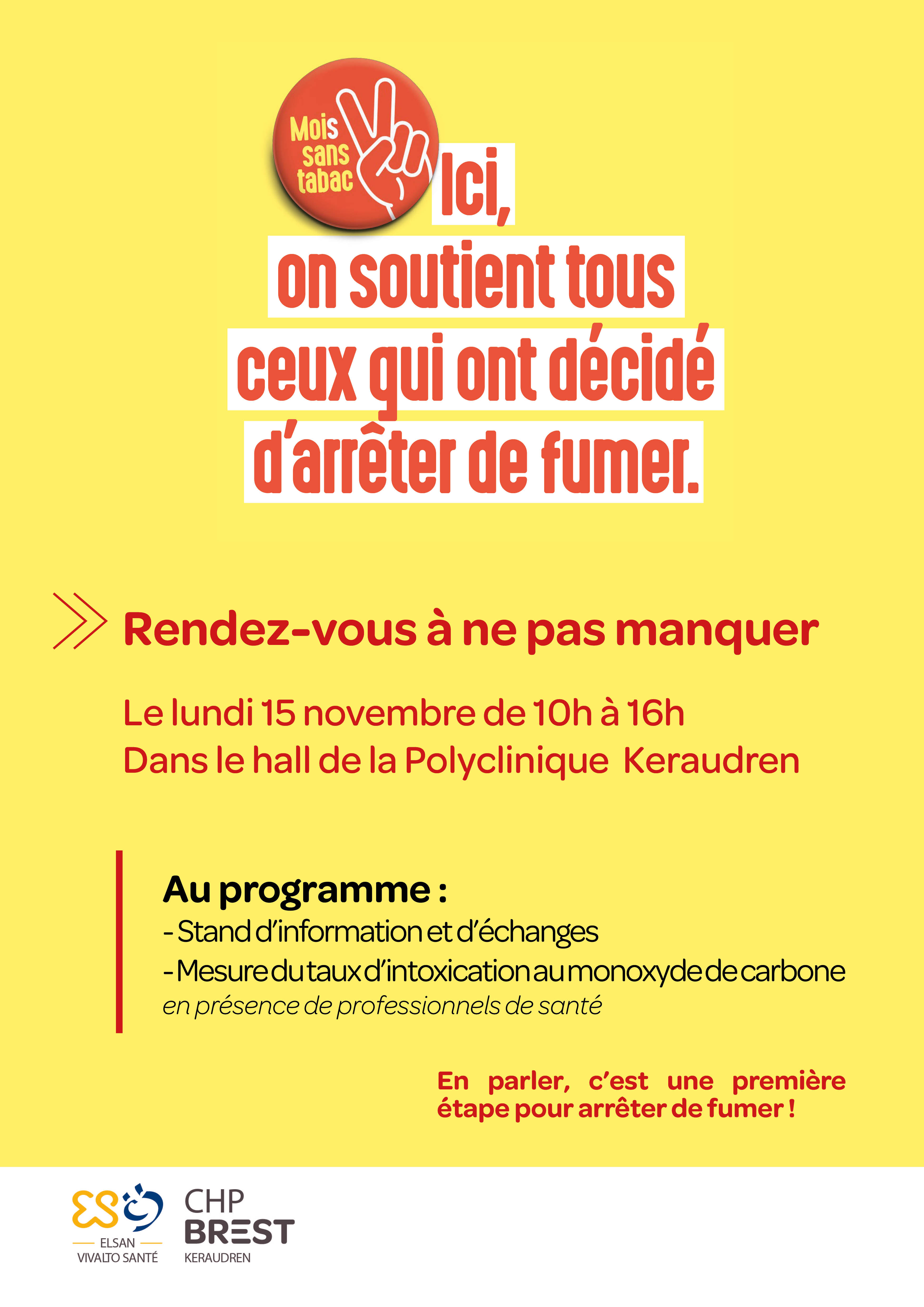 Mois sans tabac - CHP Brest - prévention
