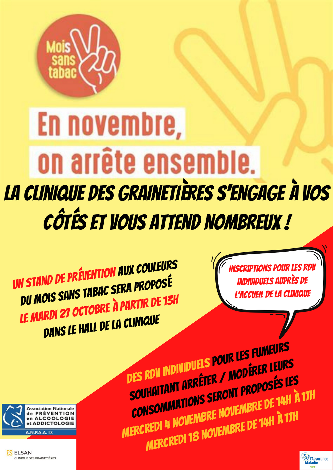 Le mois sans tabac à la clinique des Grainetières