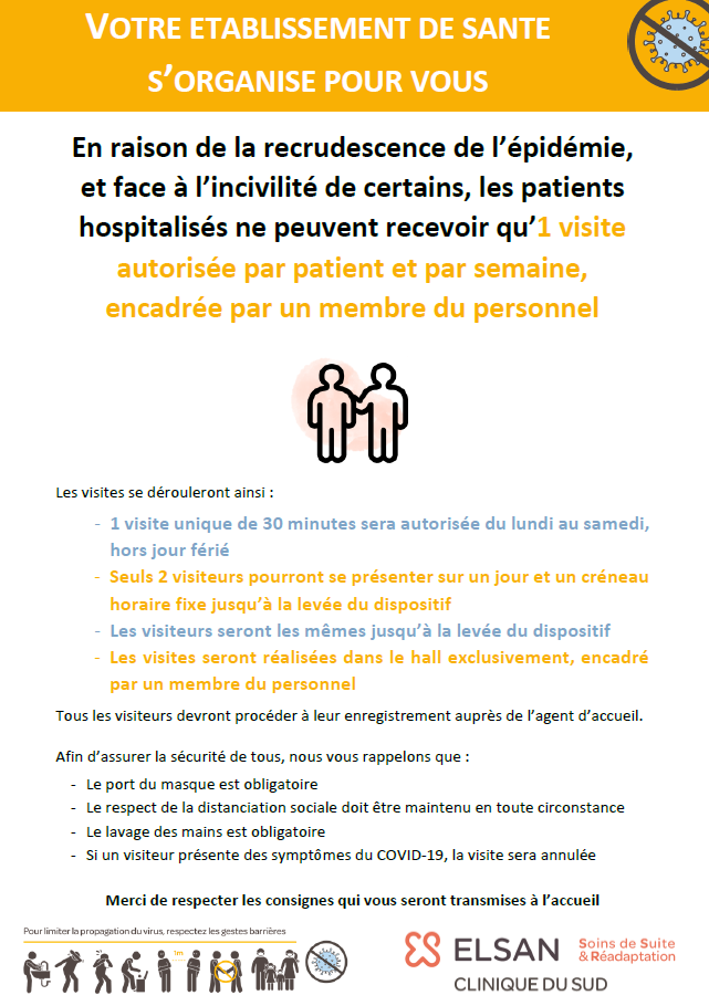 Organisation des visites_Clinique du Sud
