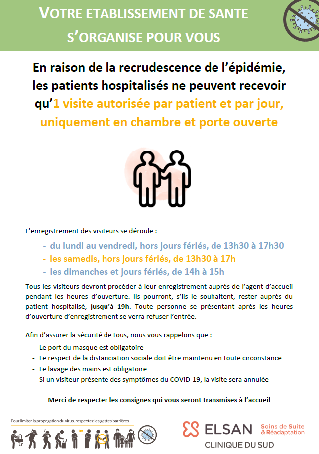 Organisation des visites_Clinique du Sud