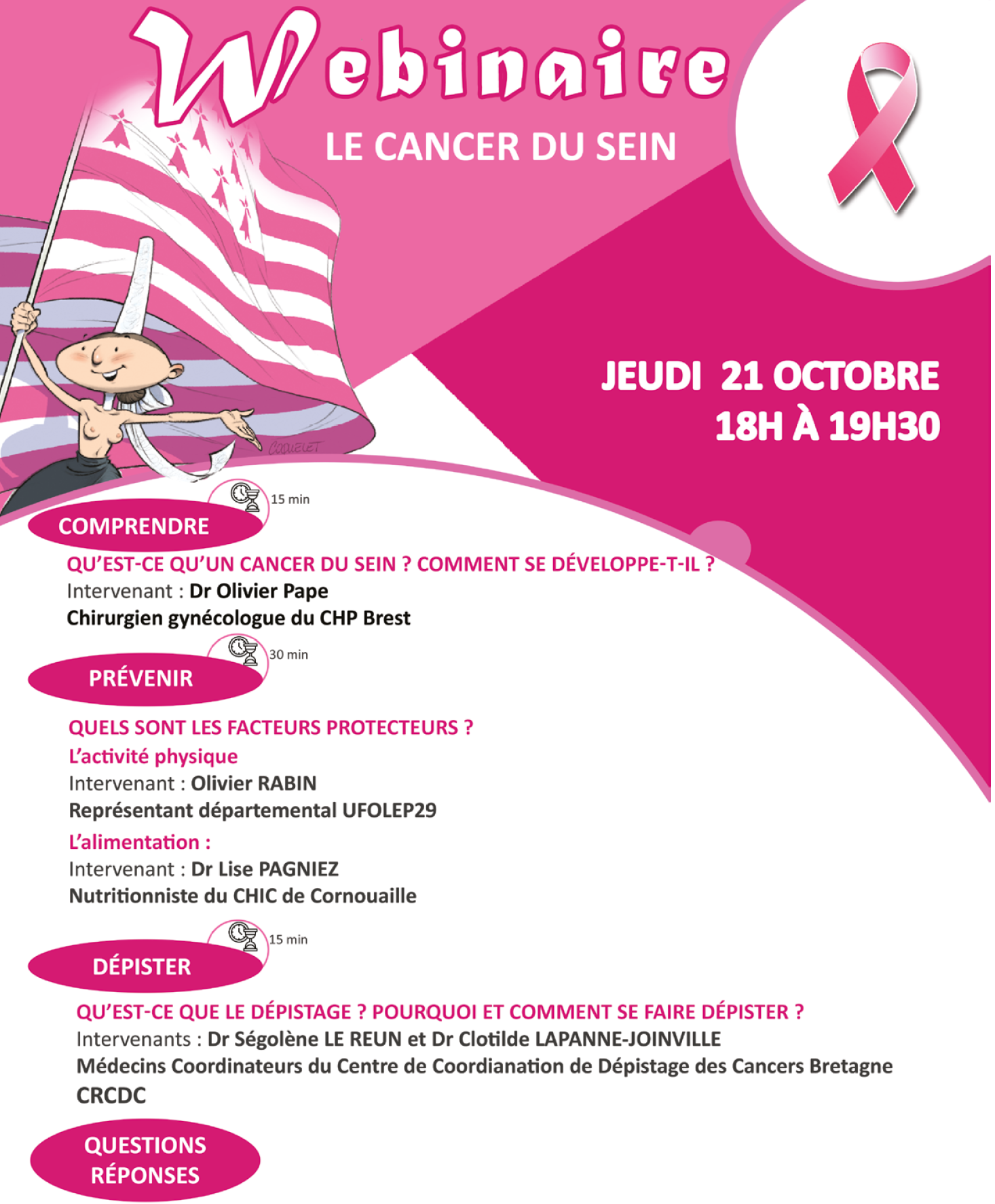 Conférence octobre rose cancer du sein 2021 Brest
