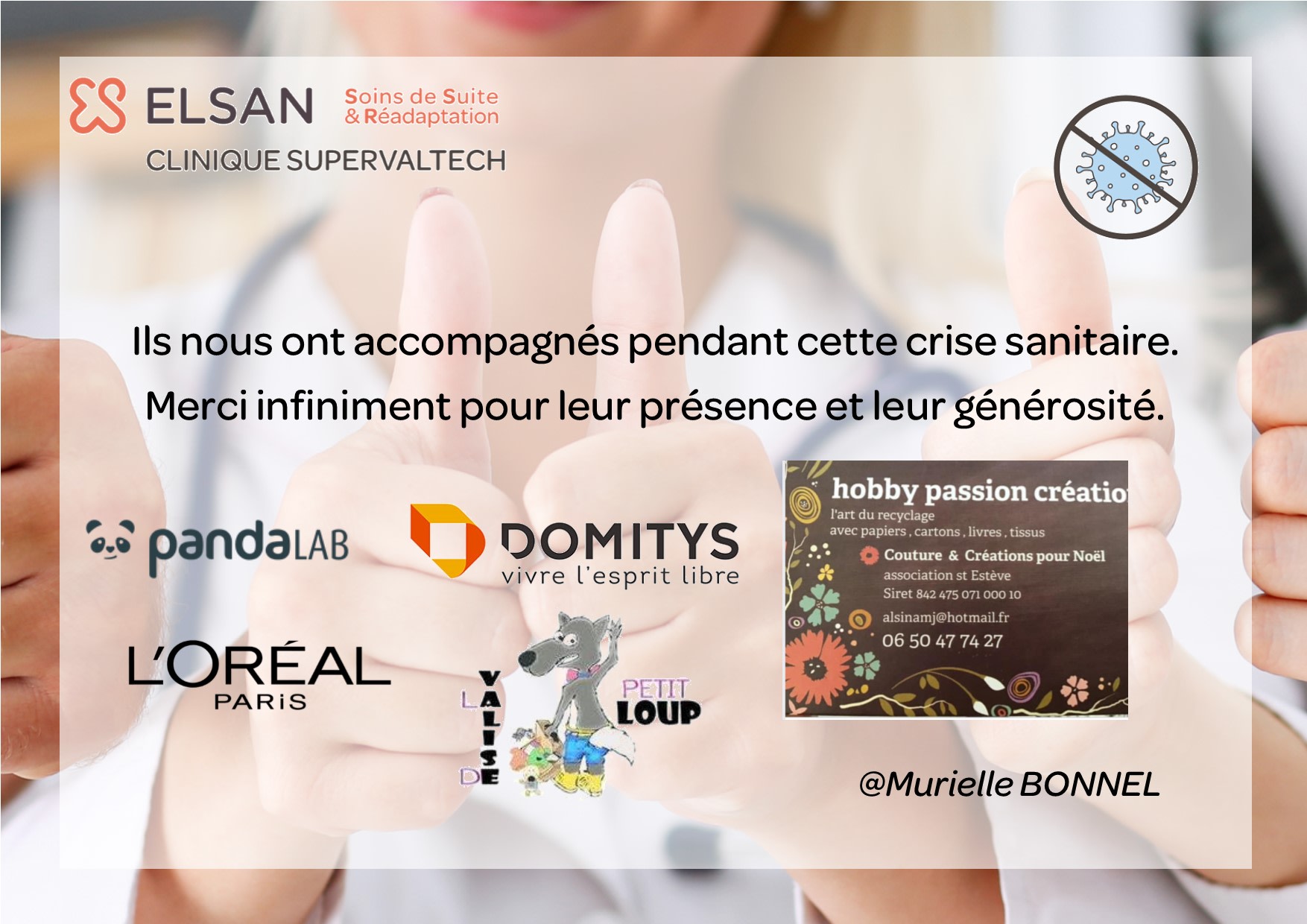 remerciements pandalab, l'oreal, la valise de petit loup, domitys