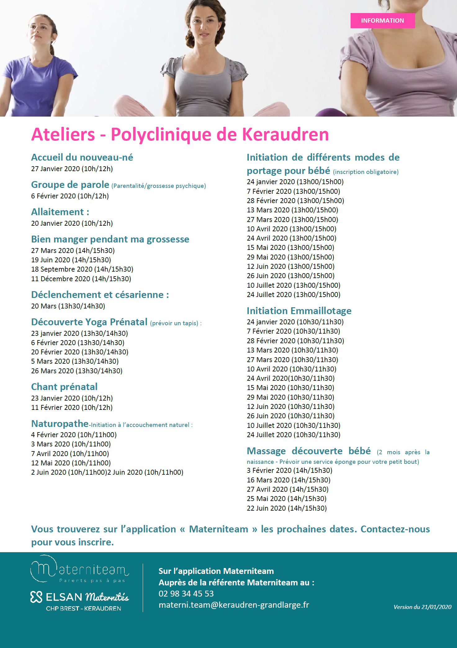 Ateliers maternité
