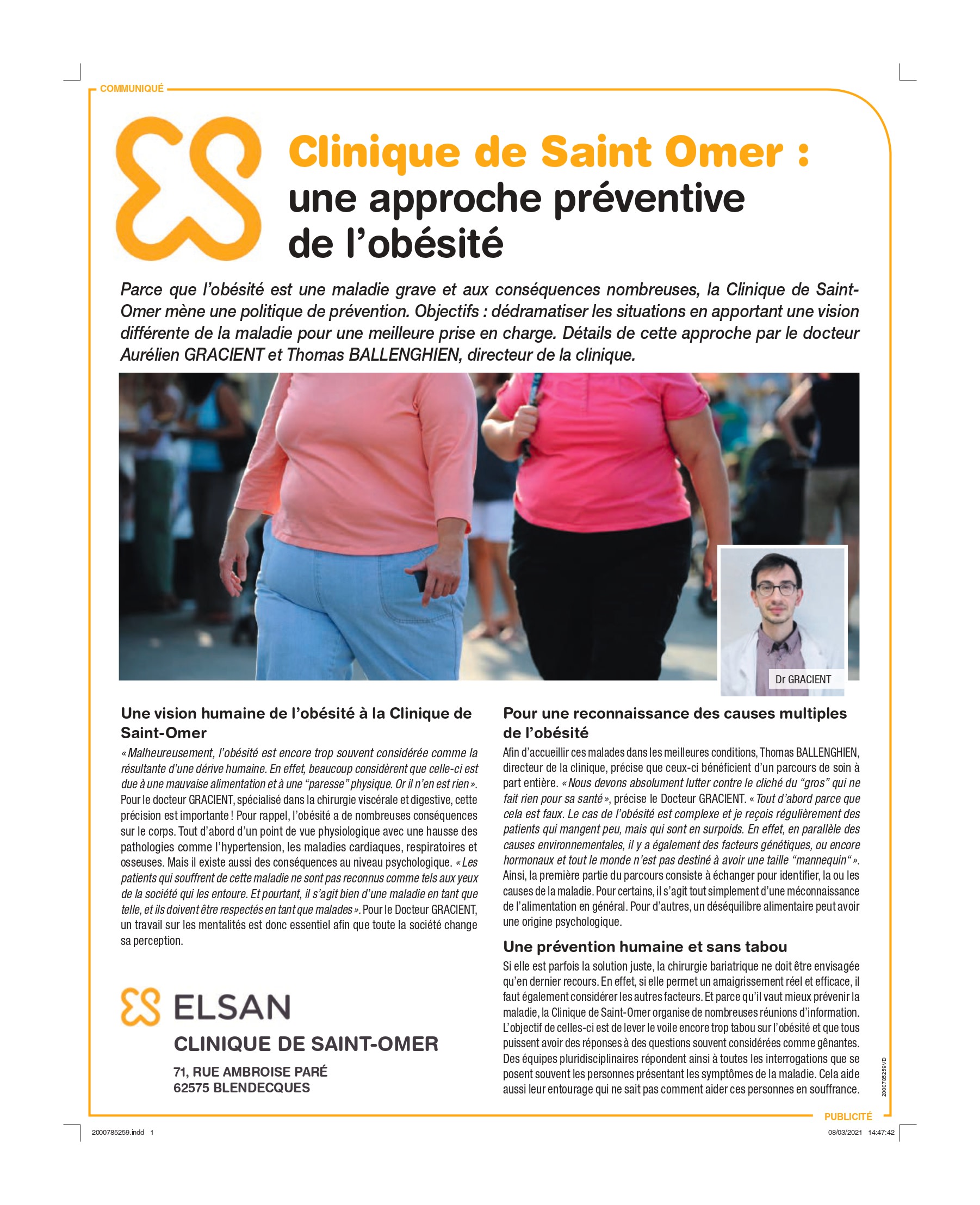 saint omer obésité