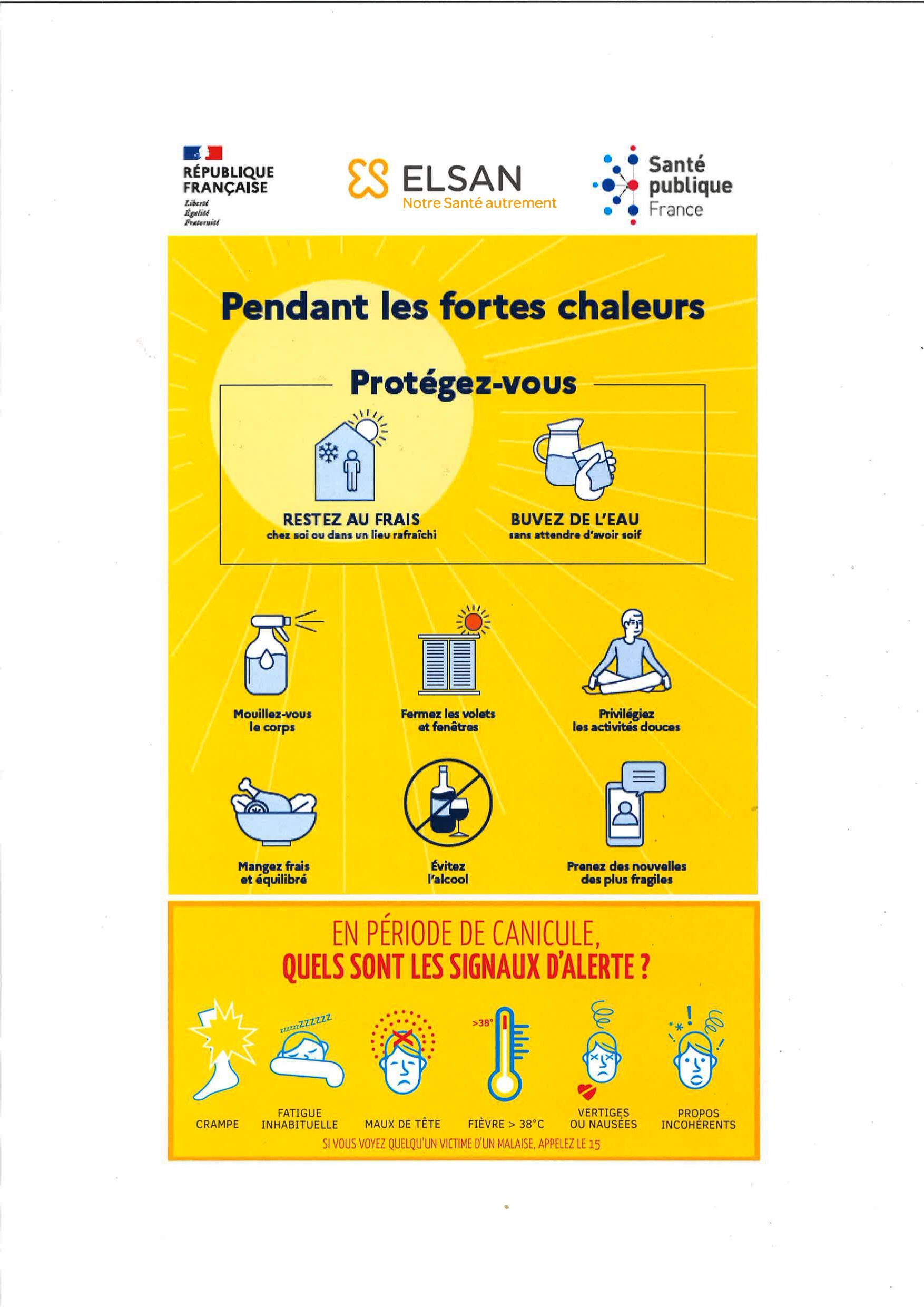 conseils pendant les fortes chaleur