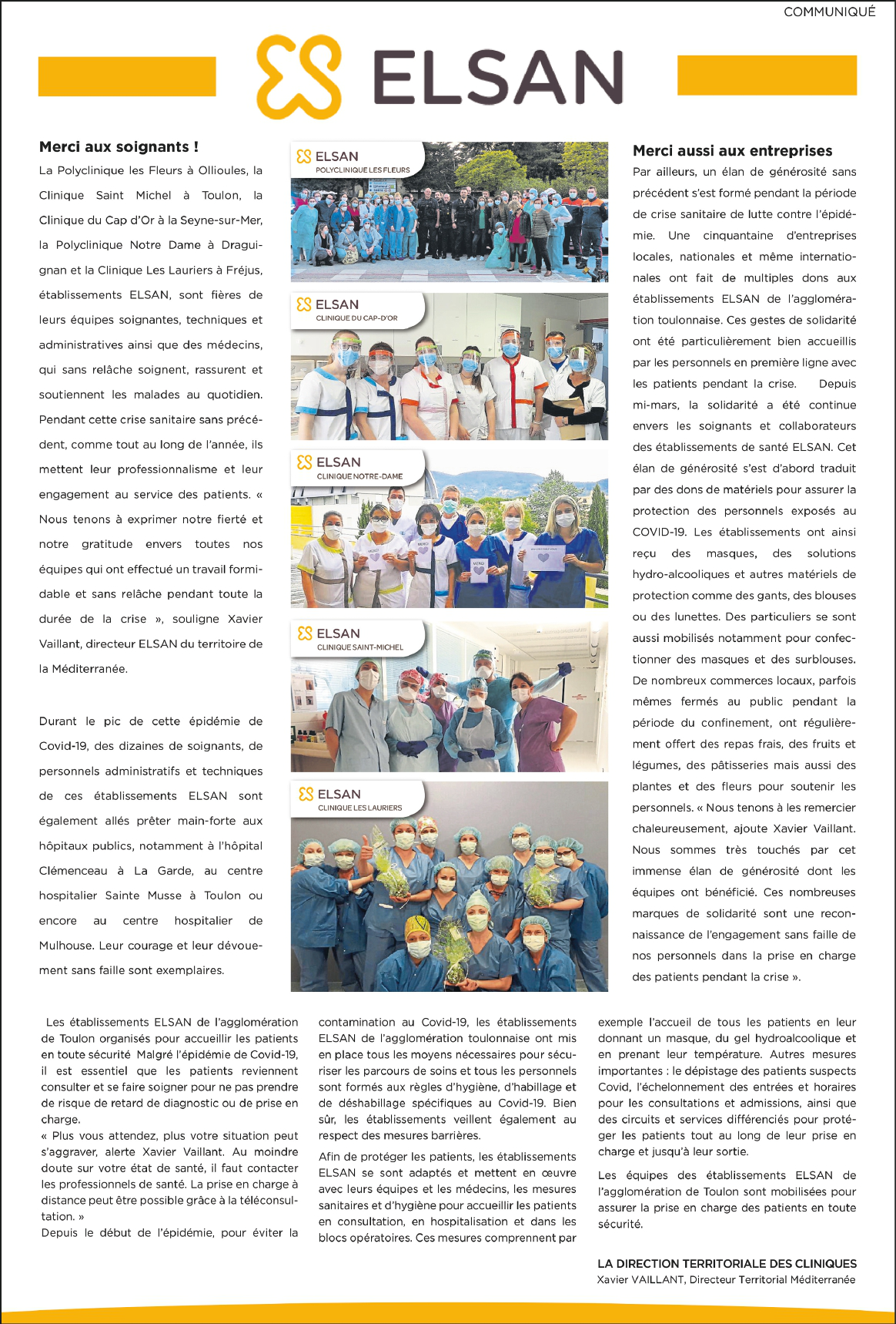 Communiqué de presse