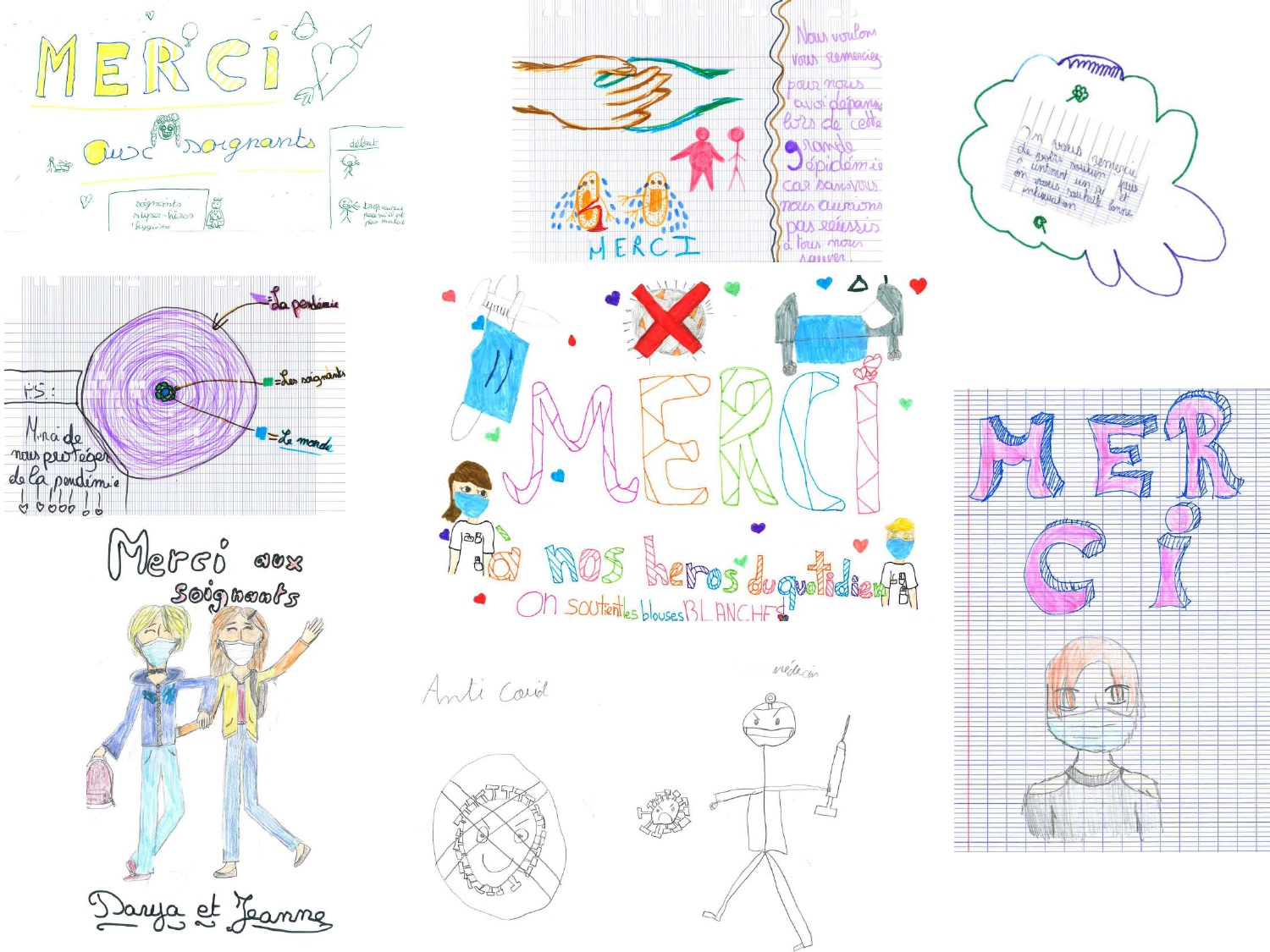 Dessins enfants Clinique de l'Orangerie