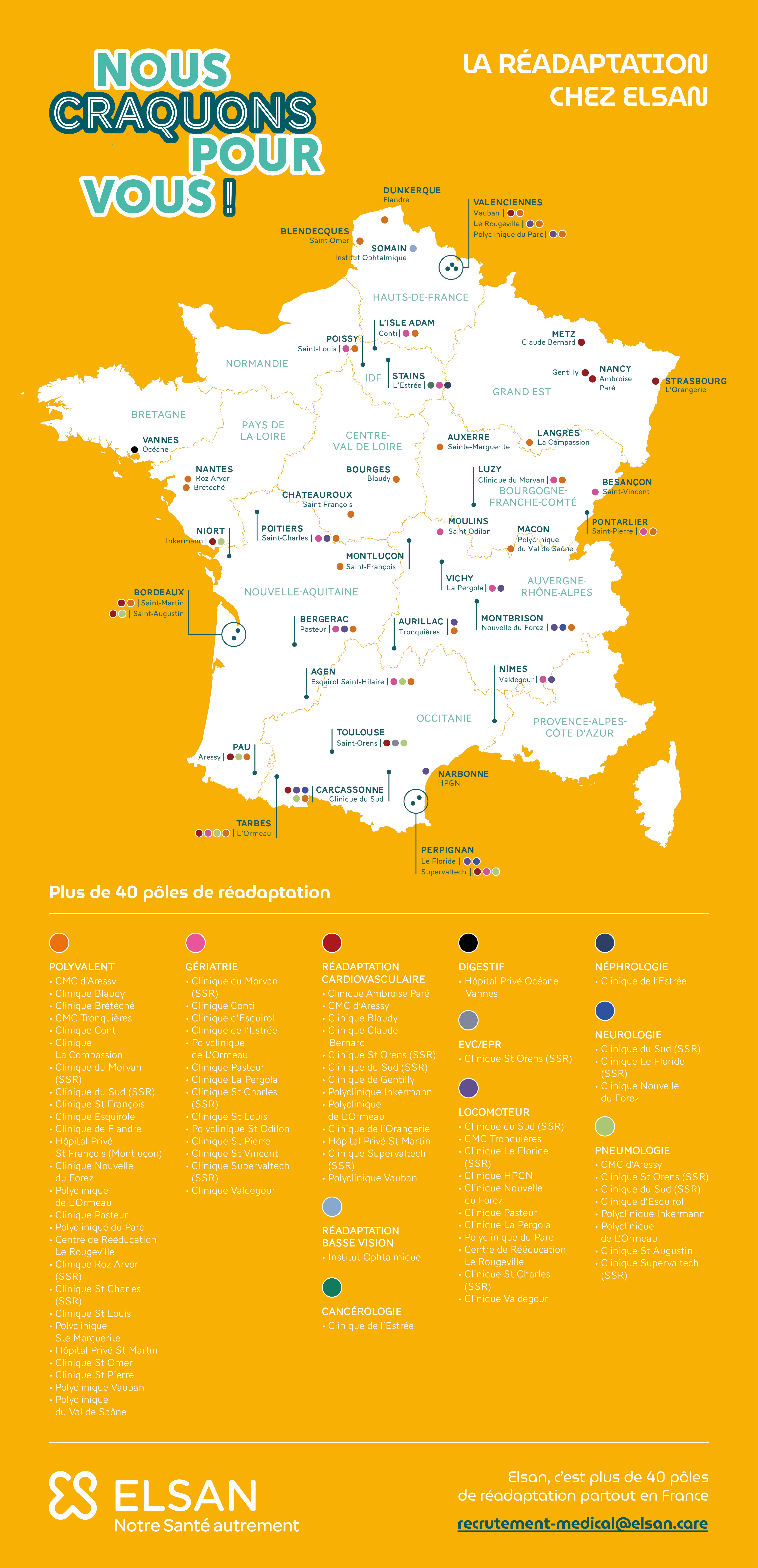 carte des centres elsan SSR
