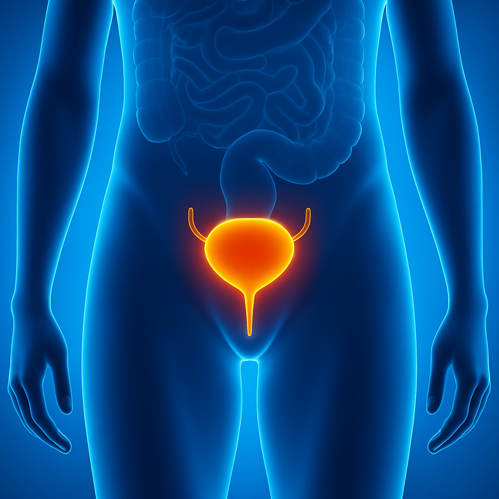 illustration de la vessie localisation et forme pour opération par Robot Da Vinci