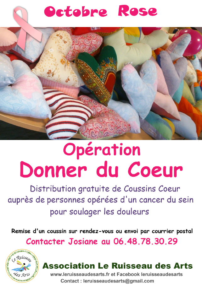 Affiche coussin coeur