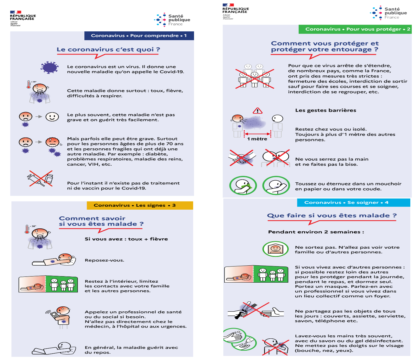 info COVID Ministère de la santé