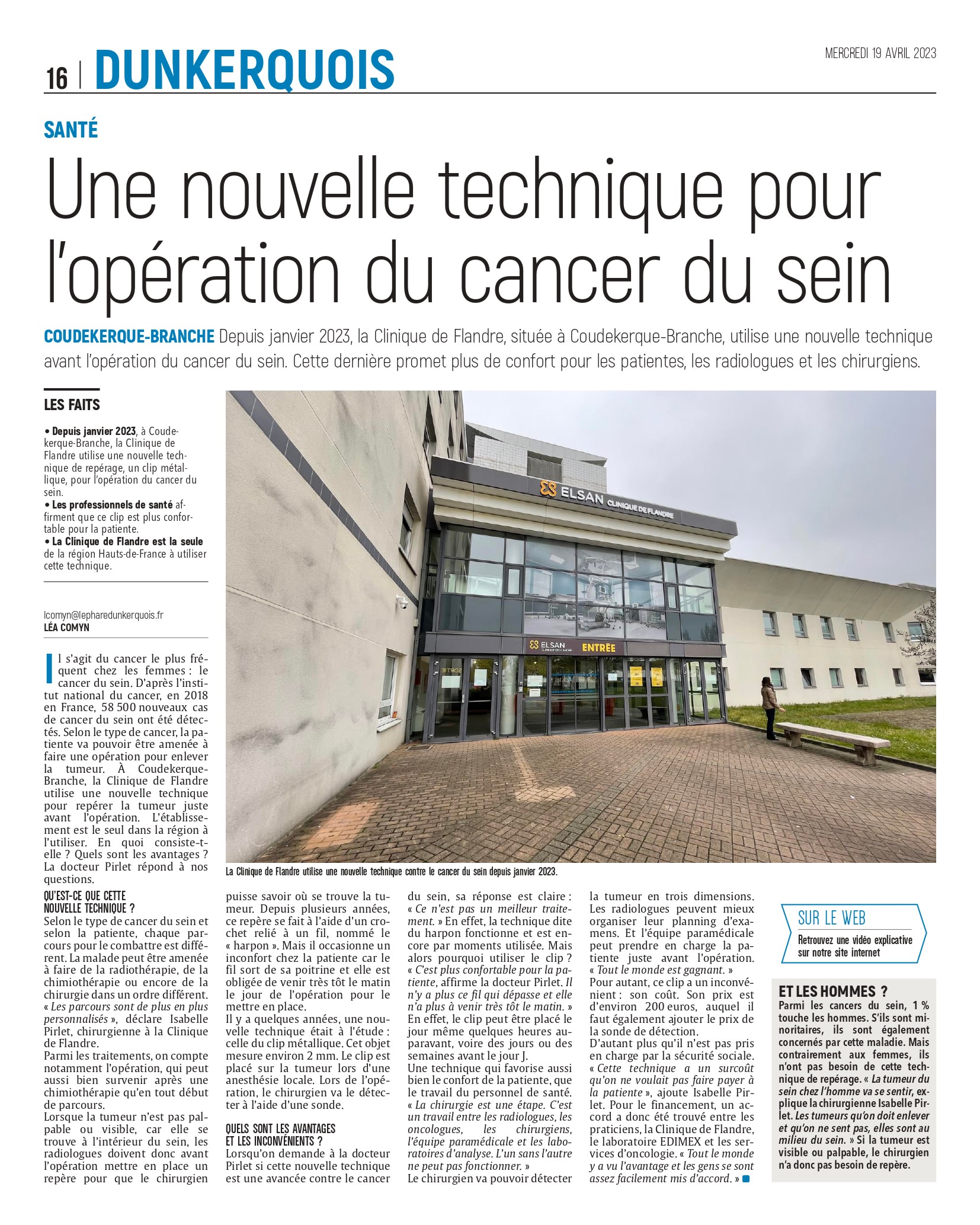 clinique flandre cancer sein