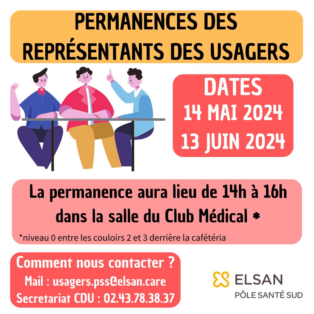 Permanence des représentants des usagers !