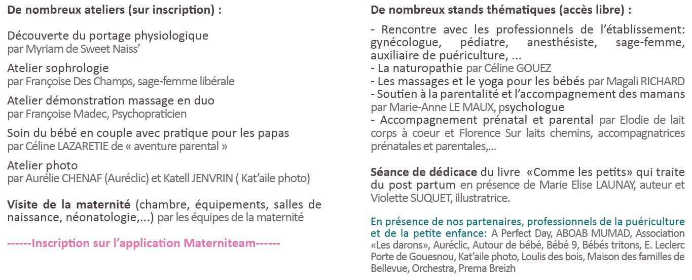 Programme journée porte ouverte 2022 - Maternité Keraudren