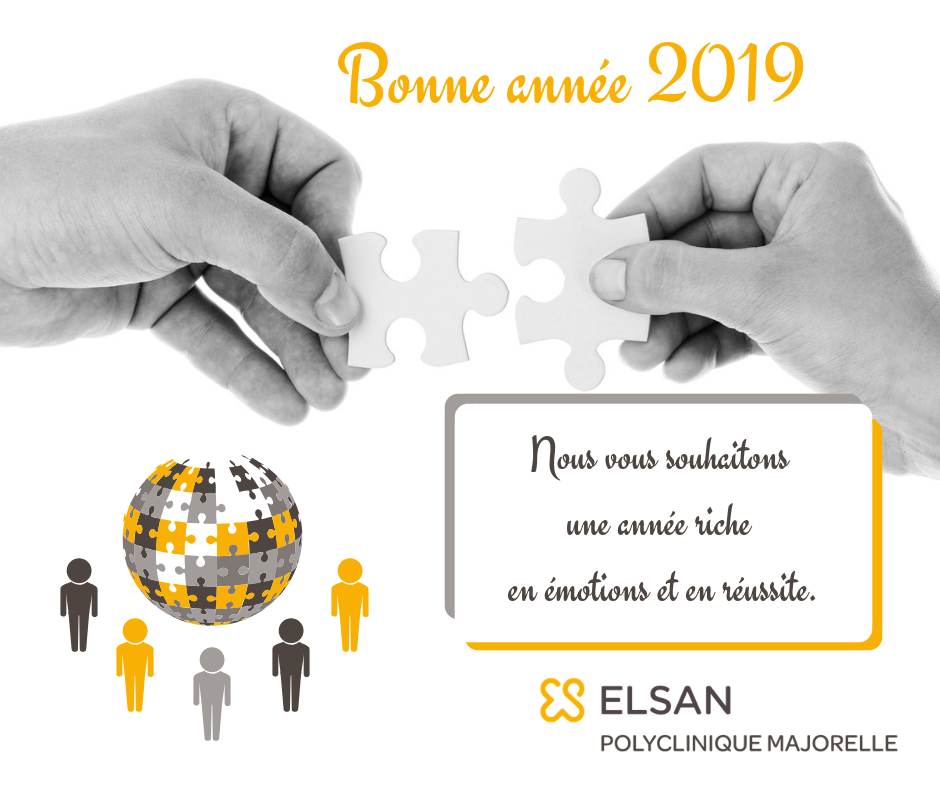 Bonne année 2019 Polyclinique Majorelle Nancy Elsan