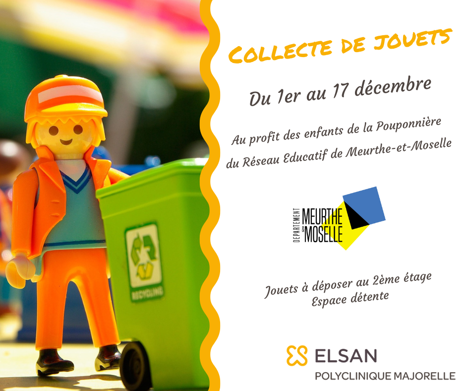 Collecte de jouets Nancy pouponnière meurthe-et-moselle Polyclinique Majorelle