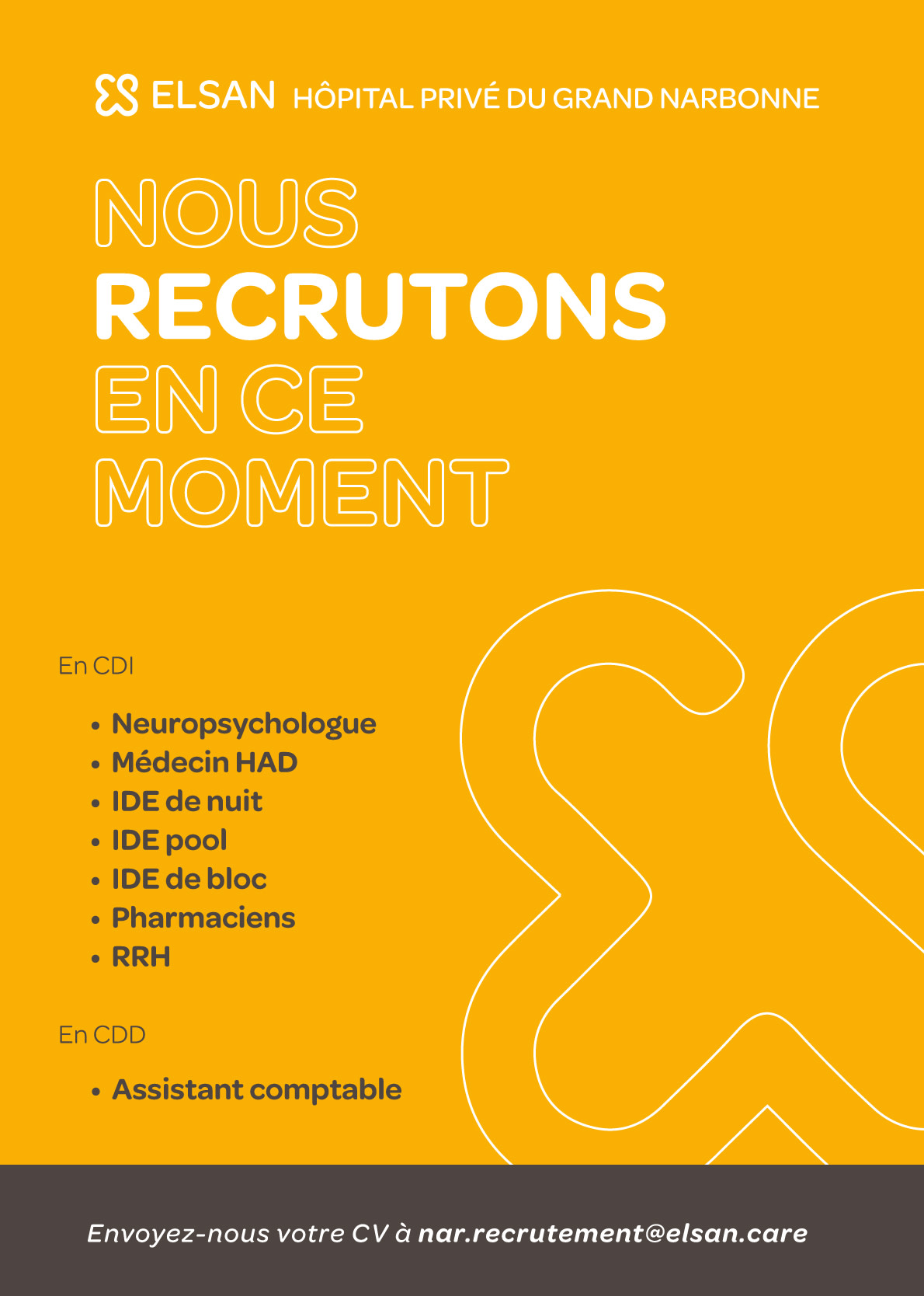 Nous recrutons en ce moment