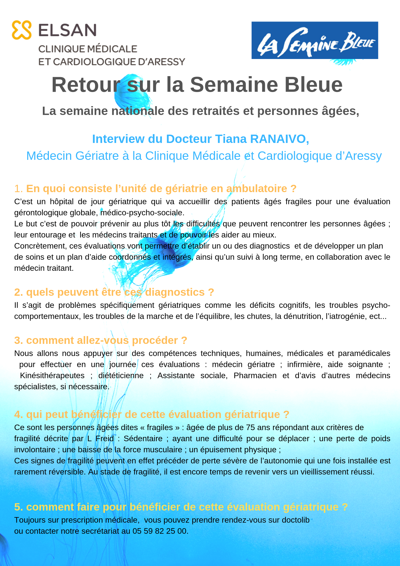 Interview Docteur Ranaivo, Gériatre