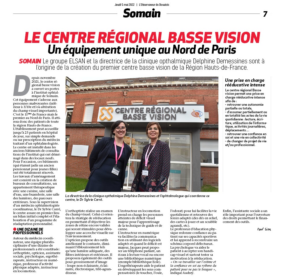 centre basse vision - somain - valenciennes